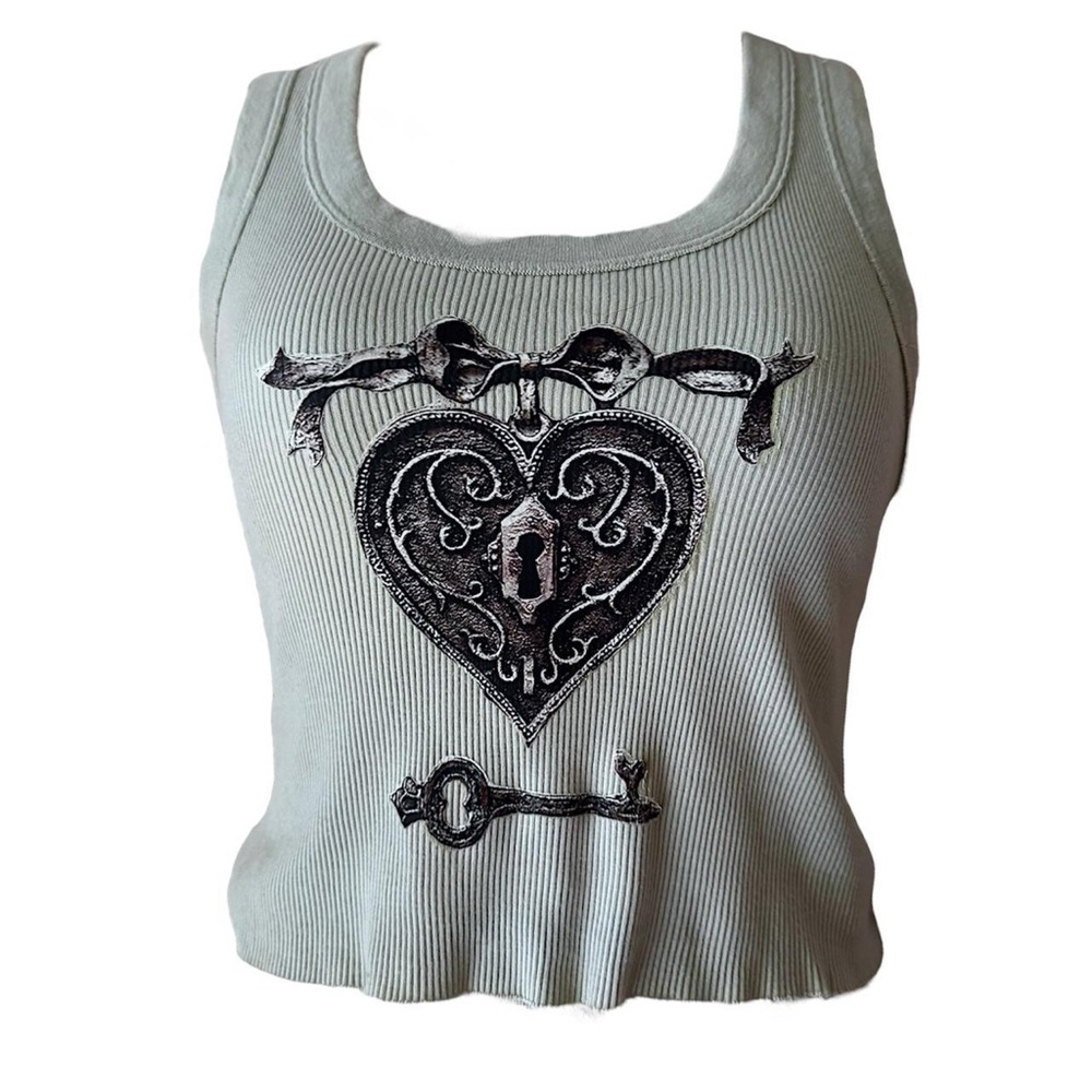 Handmade Heart Lock & Key Top